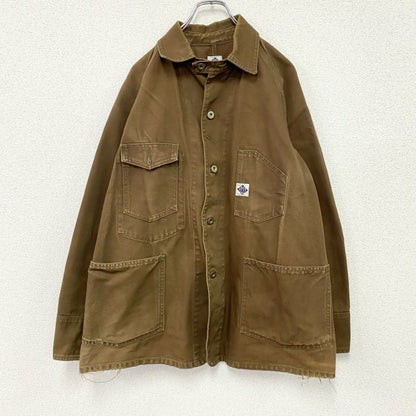 POST OVERALLS　ポストオーバーオールズ　ダックカバーオール　チンストラップ　茶色　ブラウン　Mサイズ