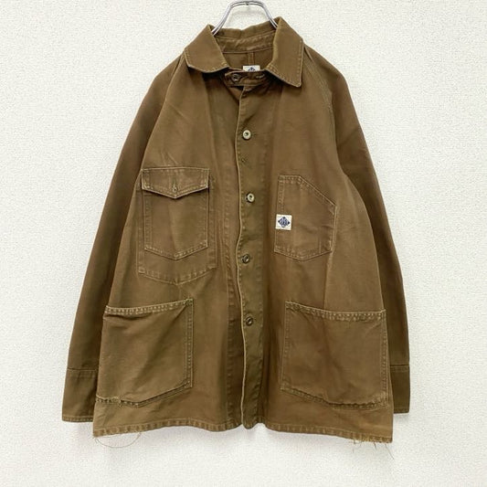 POST OVERALLS　ポストオーバーオールズ　ダックカバーオール　チンストラップ　茶色　ブラウン　Mサイズ