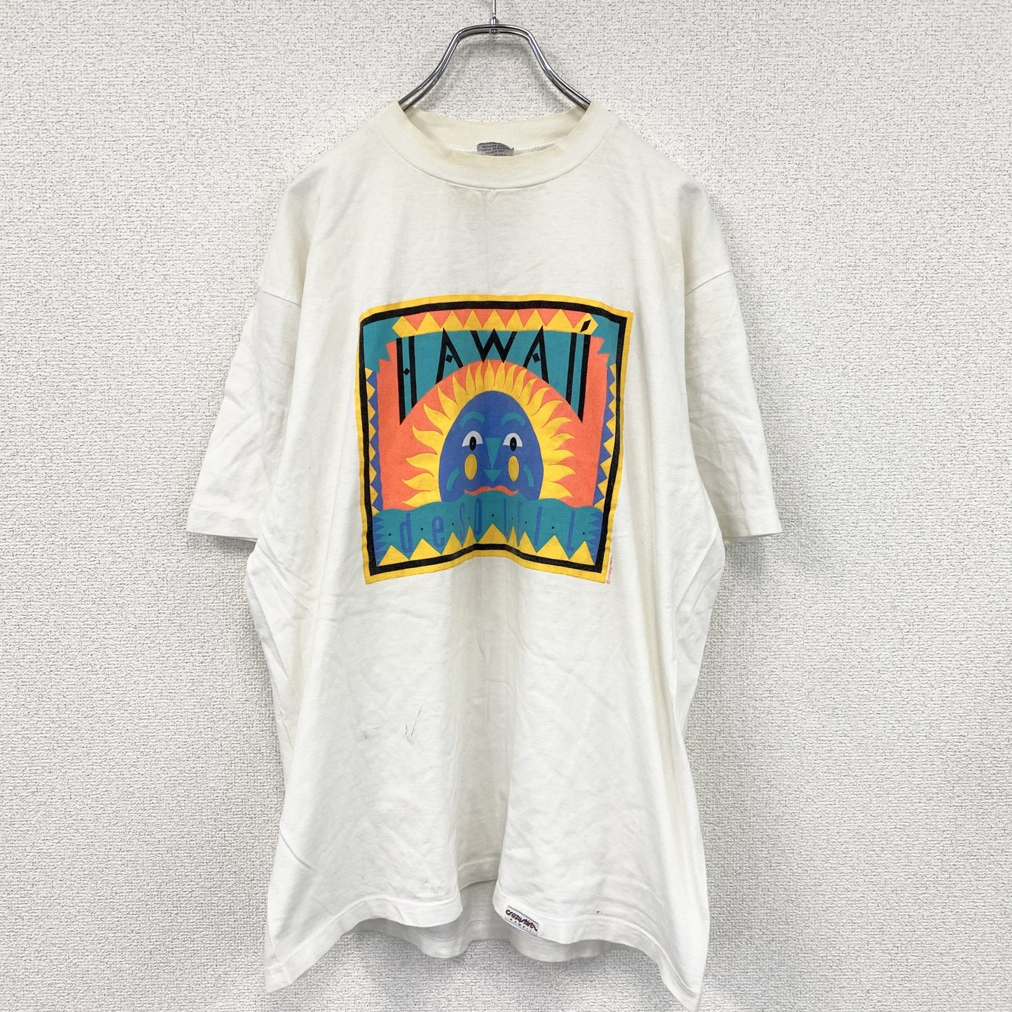 Crazy Shirts　クレイジーシャツ　半袖プリントTシャツ　シングルステッチ　白　ホワイト　Lサイズ