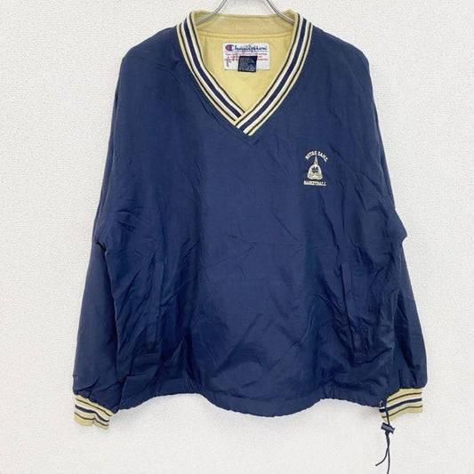 90s　champion　チャンピオン　プルオーバージャケット　ヴィンテージ　紺　ネイビー　Mサイズ