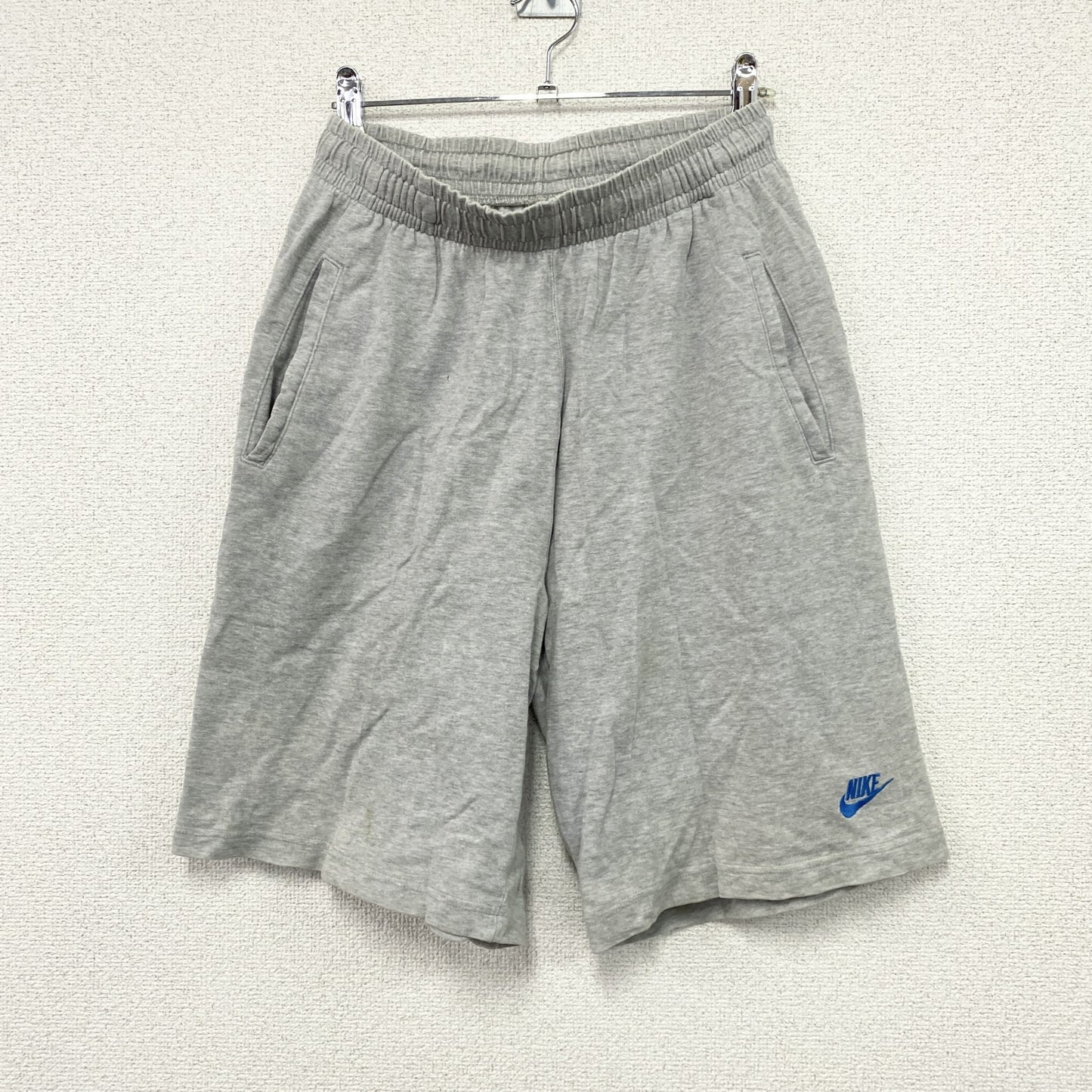 90s　NIKE　ナイキ　スウェットハーフパンツ　短パン　ヴィンテージ　灰色　グレー