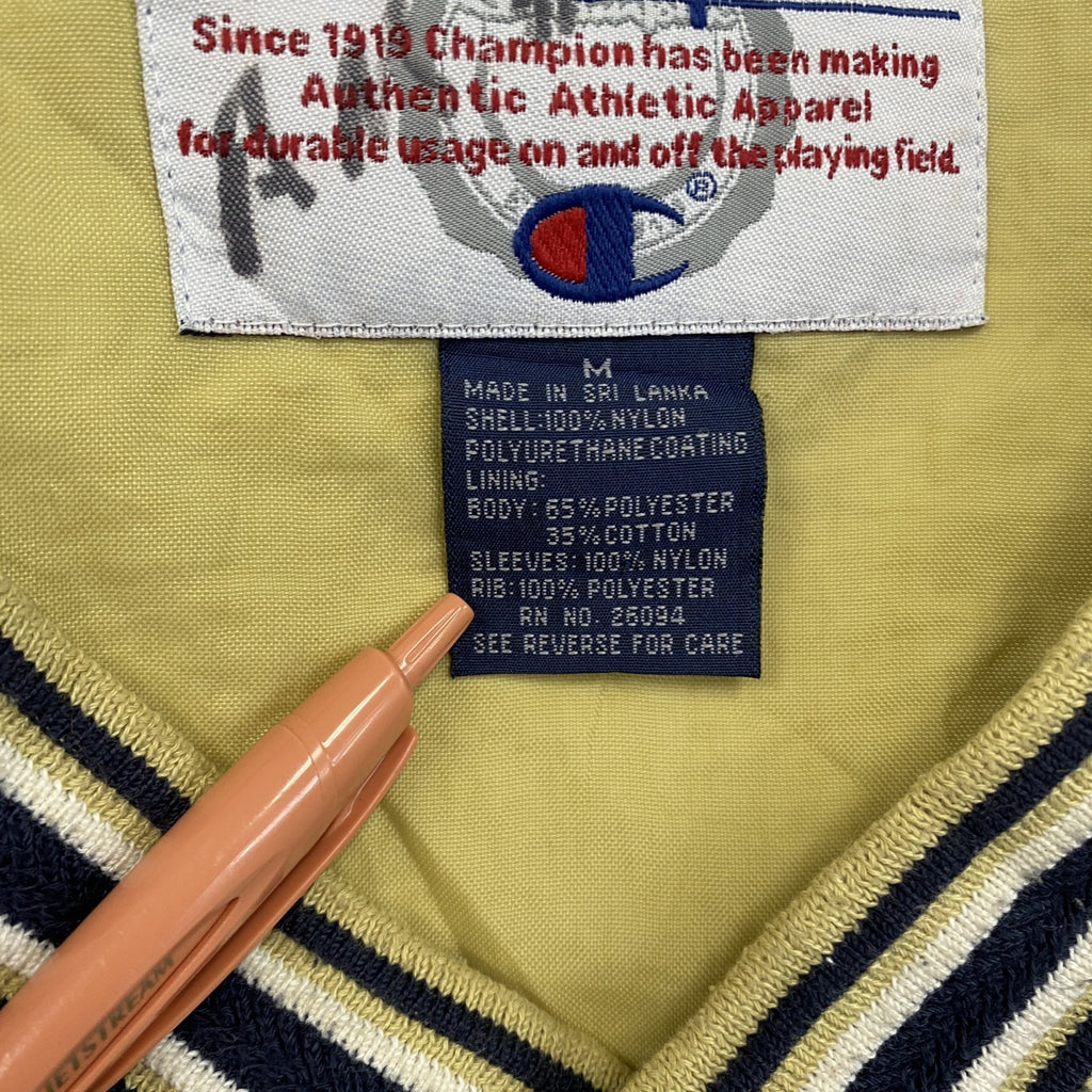 90s　champion　チャンピオン　プルオーバージャケット　ヴィンテージ　紺　ネイビー　Mサイズ