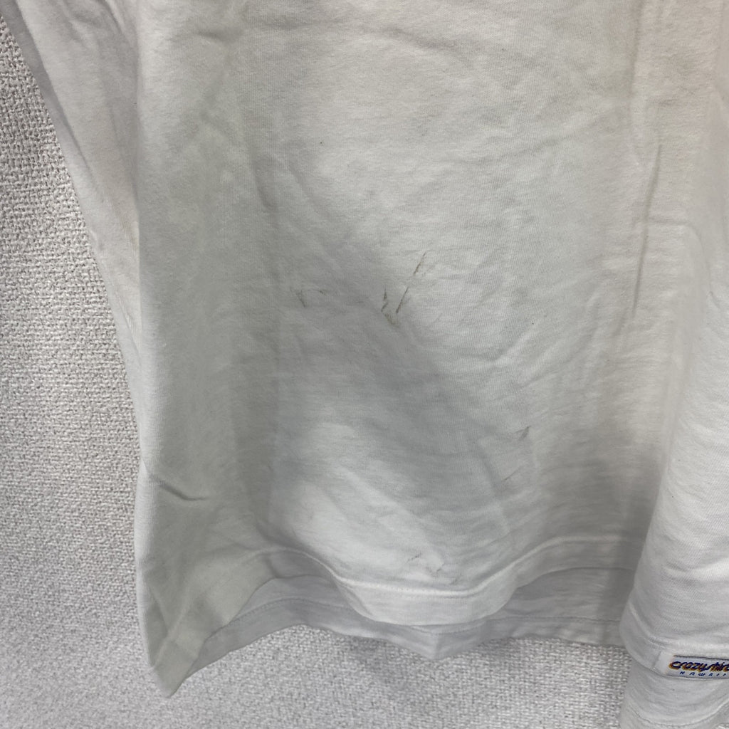 Crazy Shirts　クレイジーシャツ　半袖プリントTシャツ　シングルステッチ　白　ホワイト　Lサイズ