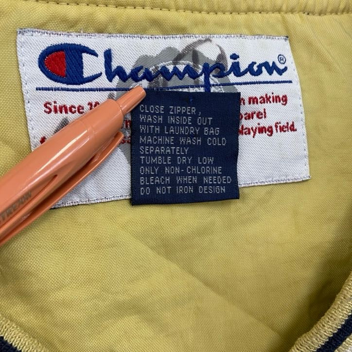 90s　champion　チャンピオン　プルオーバージャケット　ヴィンテージ　紺　ネイビー　Mサイズ