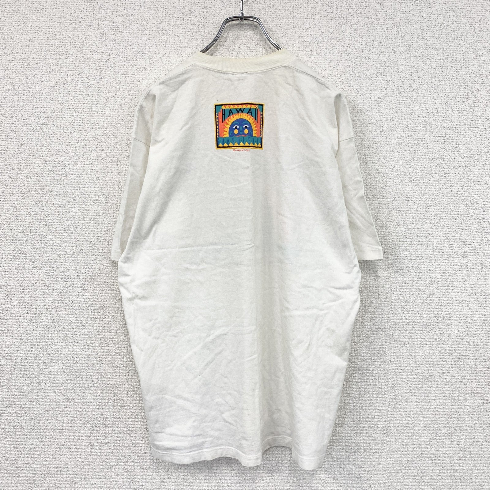 Crazy Shirts　クレイジーシャツ　半袖プリントTシャツ　シングルステッチ　白　ホワイト　Lサイズ