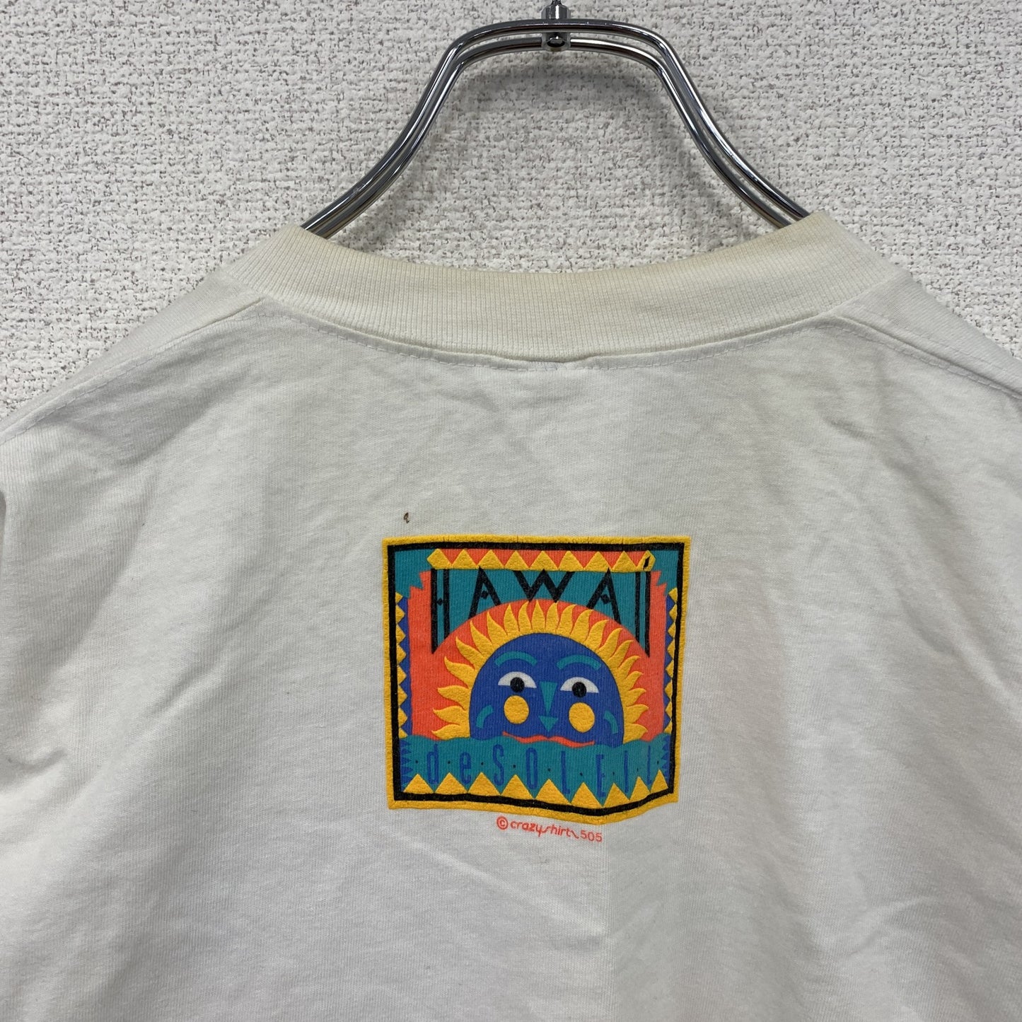 Crazy Shirts　クレイジーシャツ　半袖プリントTシャツ　シングルステッチ　白　ホワイト　Lサイズ