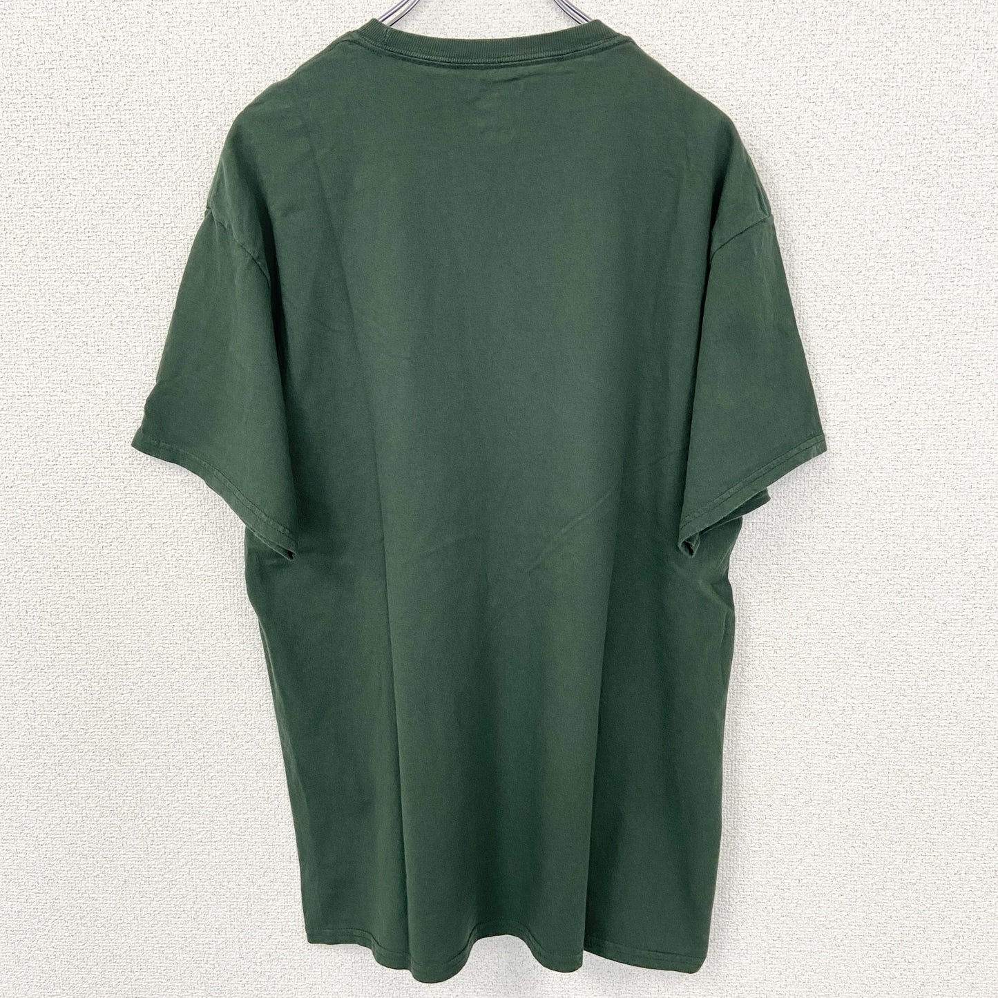 Champion　チャンピオン　半袖プリントTシャツ　3連プリント　英字プリント　現行　緑　グリーン　Lサイズ