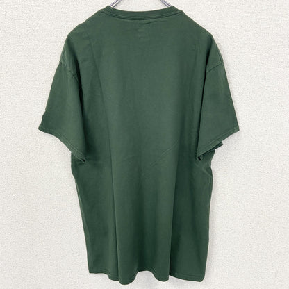 Champion　チャンピオン　半袖プリントTシャツ　3連プリント　英字プリント　現行　緑　グリーン　Lサイズ