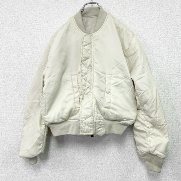 ALPHA INDUSTRIES　アルファ　MA-1　フライトジャケット　リバーシブル　白　ホワイト　Mサイズ
