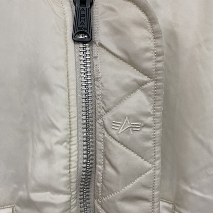 ALPHA INDUSTRIES　アルファ　MA-1　フライトジャケット　リバーシブル　白　ホワイト　Mサイズ
