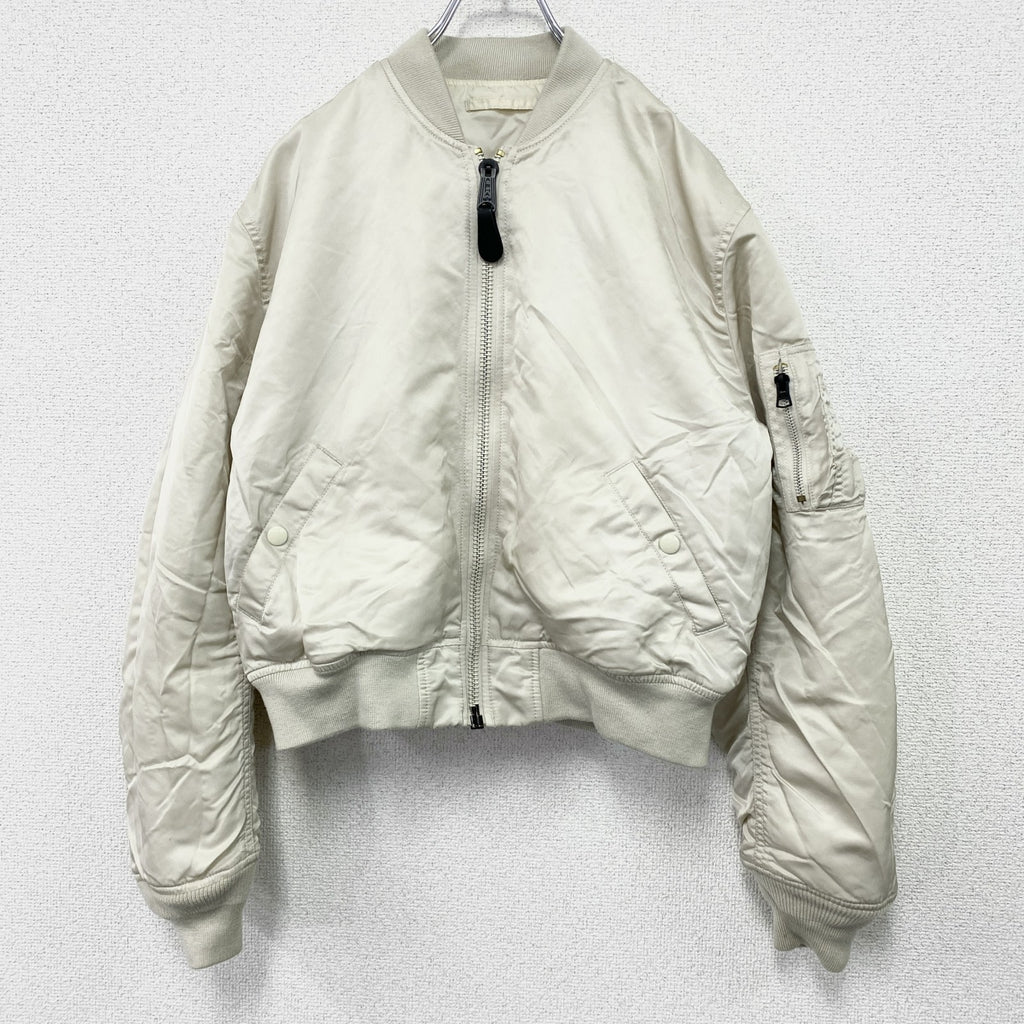 ALPHA INDUSTRIES　アルファ　MA-1　フライトジャケット　リバーシブル　白　ホワイト　Mサイズ