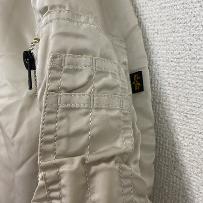 ALPHA INDUSTRIES　アルファ　MA-1　フライトジャケット　リバーシブル　白　ホワイト　Mサイズ