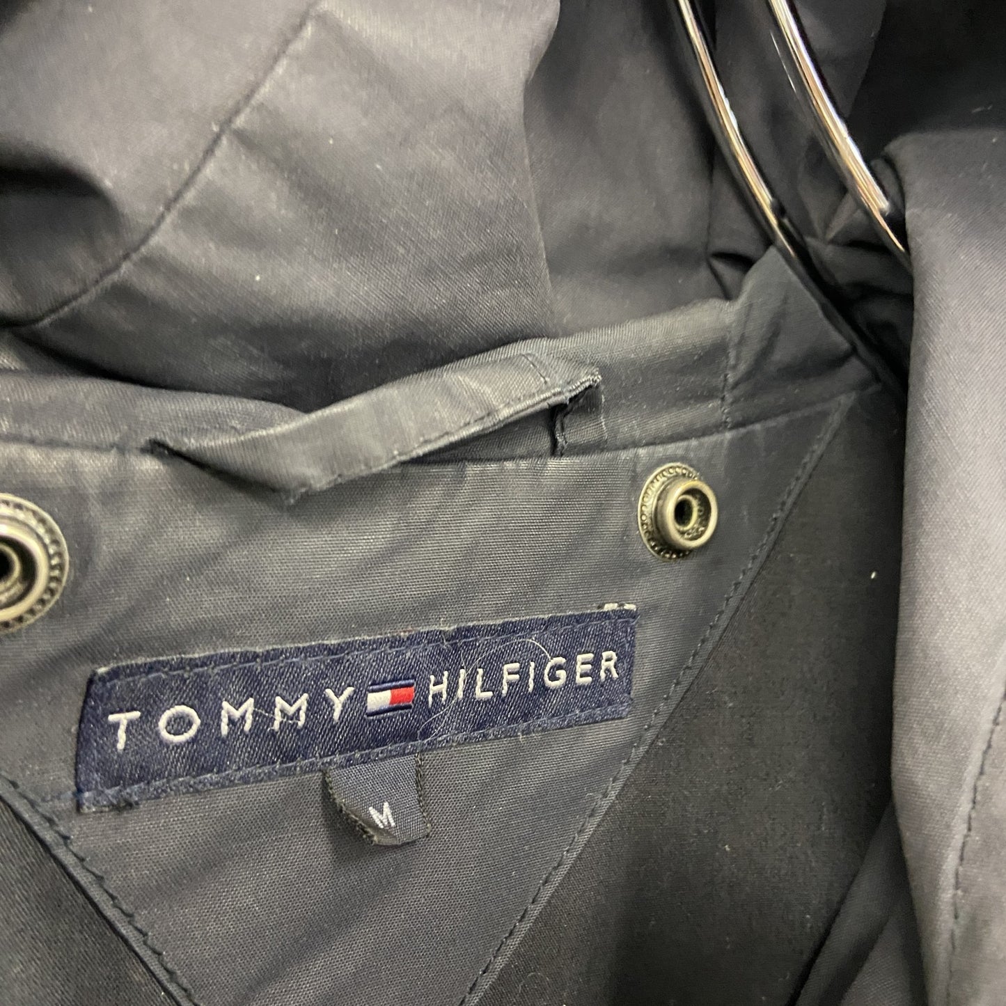 TOMMY HILFIGER　トミーヒルフィガー　フルジップナイロンジャケット　黒　ブラック　Mサイズ