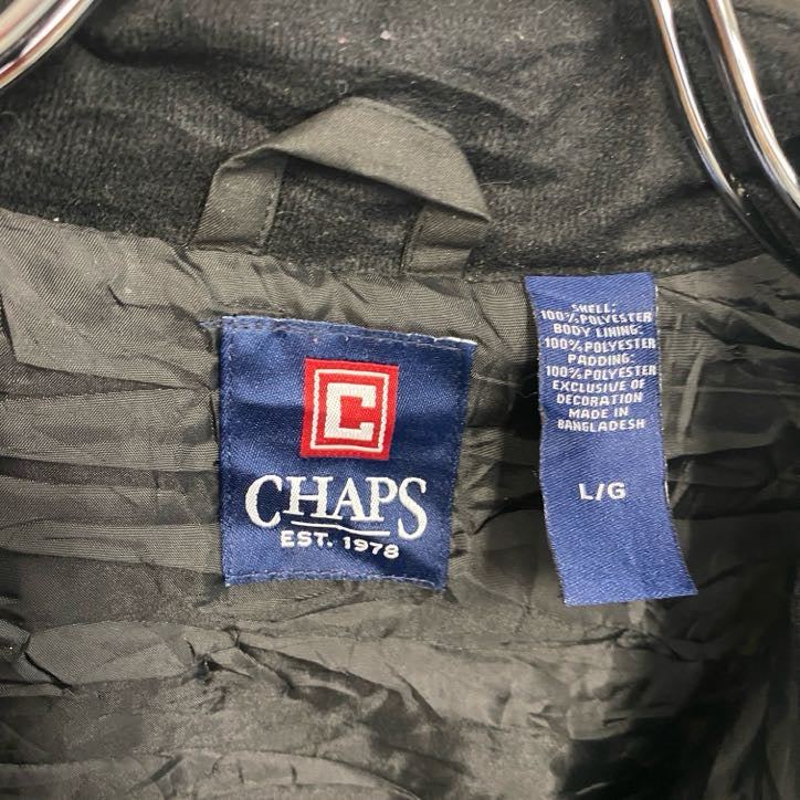 CHAPS　チャップス　ラルフローレン　フルジップ中綿ベスト　黒　ブラック　Lサイズ