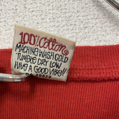 90s　OLD STUSSY　オールドステューシー　半袖Tシャツ　白タグ　刺繍ロゴ　赤　レッド　Mサイズ
