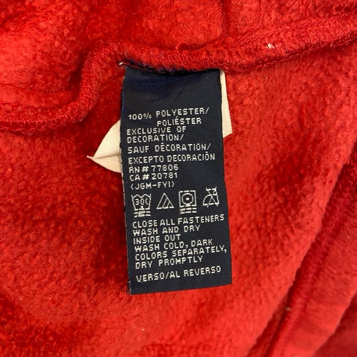 TOMMY HILFIGER　トミーヒルフィガー　ハーフジップフリースプルオーバー　赤　レッド　Lサイズ