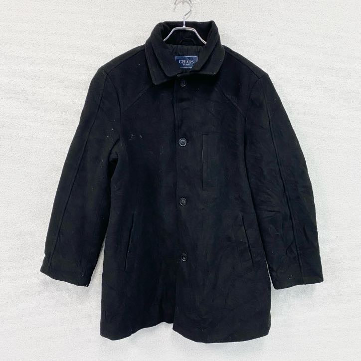 CHAPS　チャップス　ラルフローレン　ウールハーフコート　黒　ブラック　44Rサイズ