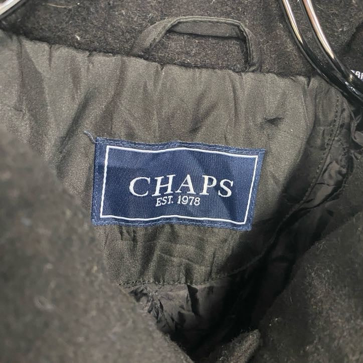 CHAPS　チャップス　ラルフローレン　ウールハーフコート　黒　ブラック　44Rサイズ
