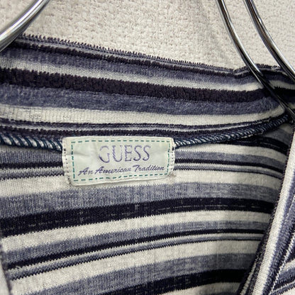 GUESS　ゲス　長袖Ｔシャツ　ボーダー柄　マルチカラー　Ｍサイズ