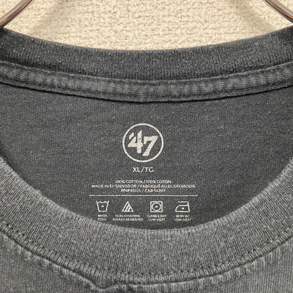 47　フォーティーセブン　NBA　トロントラプターズ　半袖プリントTシャツ　バスケットボール　黒　ブラック　XLサイズ