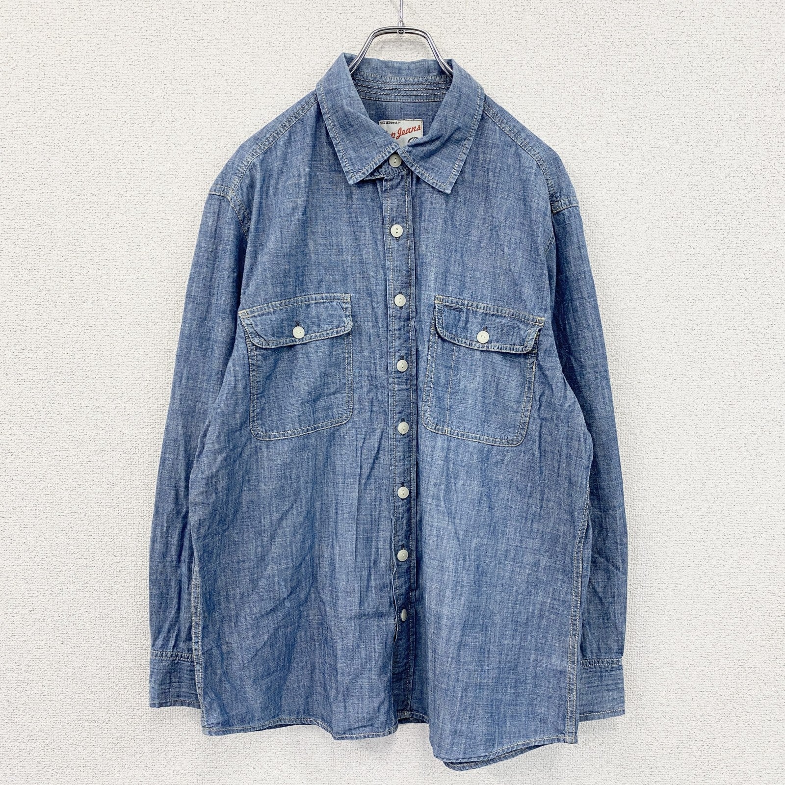 GAP Jeans　ギャップ ジーンズ　長袖デニムシャツ　インディゴ　XLサイズ