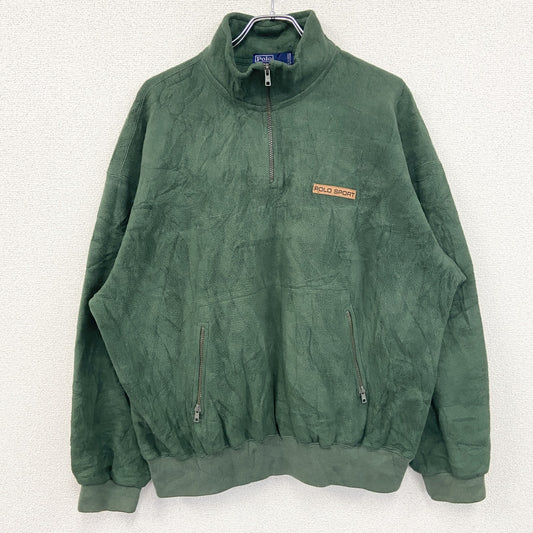 90s　Polo by Ralph Lauren　ポロバイラルフローレン　フリースプルオーバー　ヴィンテージ　緑　グリーン　Lサイズ