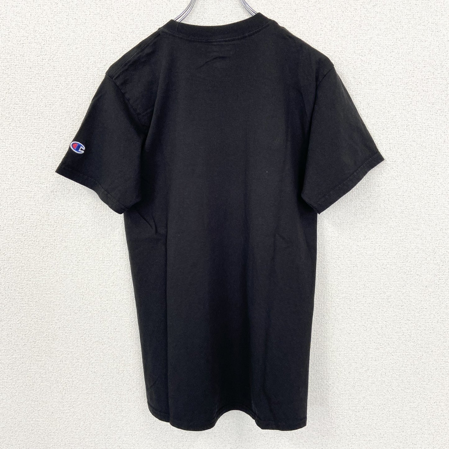 古着 used　Champion　チャンピオン　半袖プリントTシャツ　FIU　PANTHERS　黒　迷彩柄　Sサイズ
