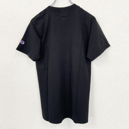 古着 used　Champion　チャンピオン　半袖プリントTシャツ　FIU　PANTHERS　黒　迷彩柄　Sサイズ
