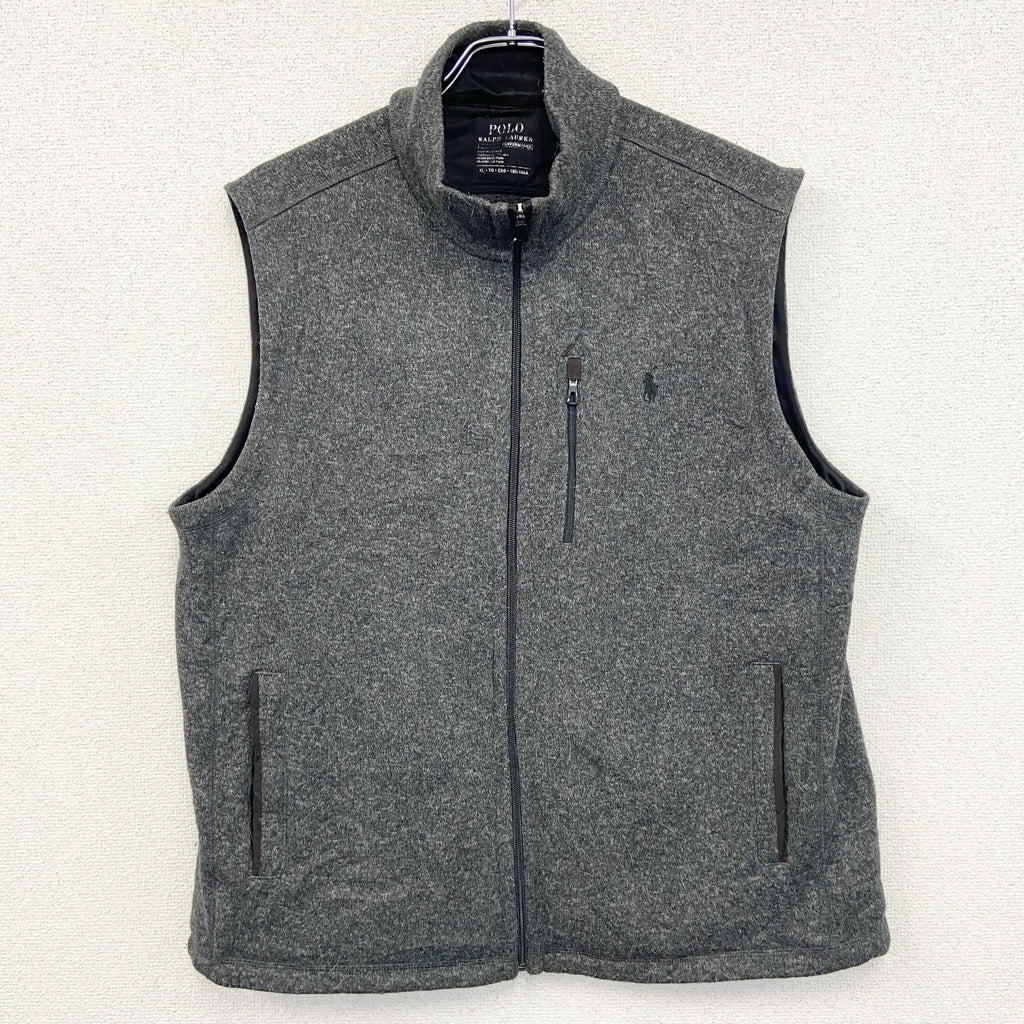 POLO RALPH LAUREN　ポロラルフローレン　フルジップベスト　灰色　グレー　XLサイズ