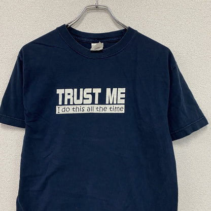 DIAMOND STAR　TRUST ME　半袖プリントTシャツ　紺　ネイビー　Mサイズ