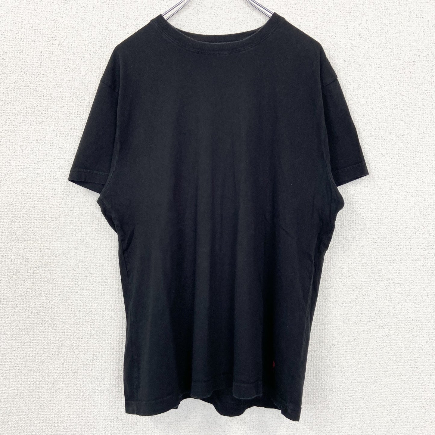 古着 used　U.S.POROASSN ユーエスポロアッスン　半袖クルーネックTシャツ　無地　ワンポイントロゴ　黒　Lサイズ