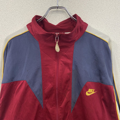 ～90s　NIKE　ナイキ　トラックジャケット/ジャージ　スウッシュ　デカロゴ　銀タグ　マルチカラー　Lサイズ
