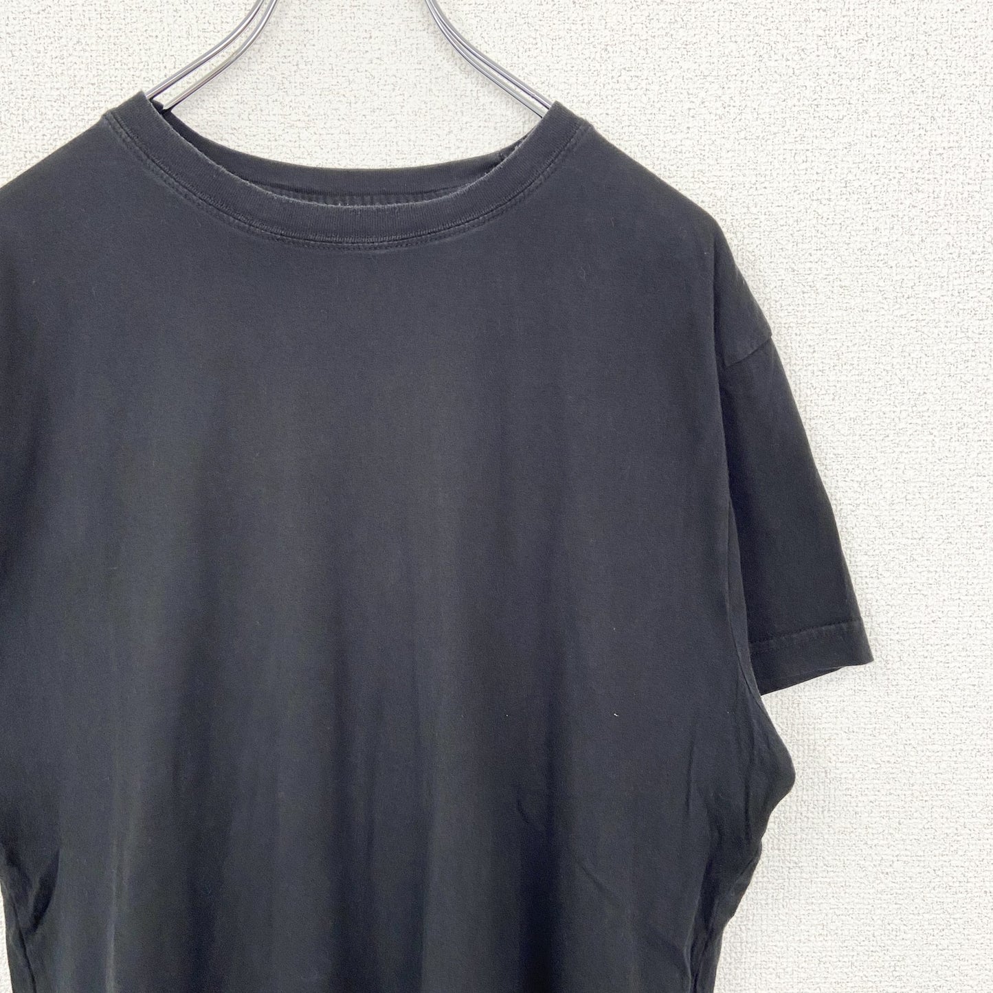 古着 used　U.S.POROASSN ユーエスポロアッスン　半袖クルーネックTシャツ　無地　ワンポイントロゴ　黒　Lサイズ