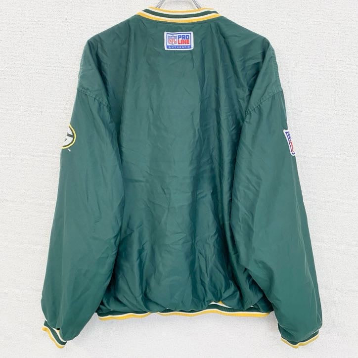 90s　Reebok　リーボック　NFL　プルオーバージャケット　ヴィンテージ　緑　グリーン　2XLサイズ