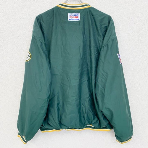 90s　Reebok　リーボック　NFL　プルオーバージャケット　ヴィンテージ　緑　グリーン　2XLサイズ