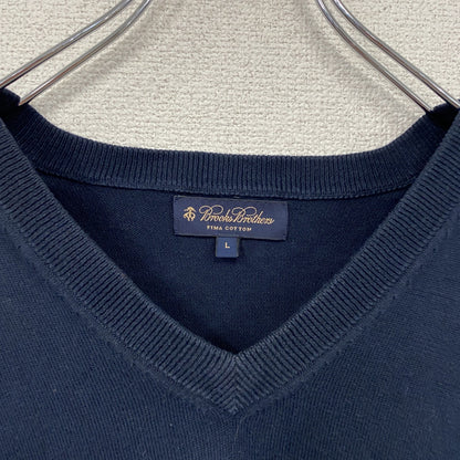 Brooks Brothers　　ブルックスブラザーズ　コットンニットベスト　紺　ネイビー　Lサイズ　