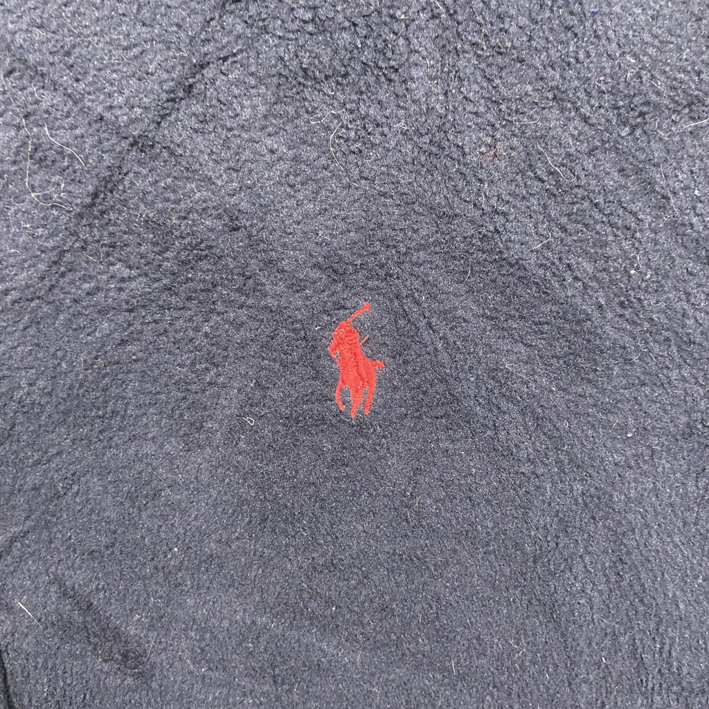 90s　Polo by Ralph Lauren　ポロバイラルフローレン　フルジップフリースパーカー　紺　ネイビー　Lサイズ