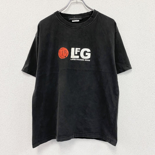 ～00s　inacoma　LFG　半袖プリントTシャツ　ヴィンテージ　黒　ブラック　