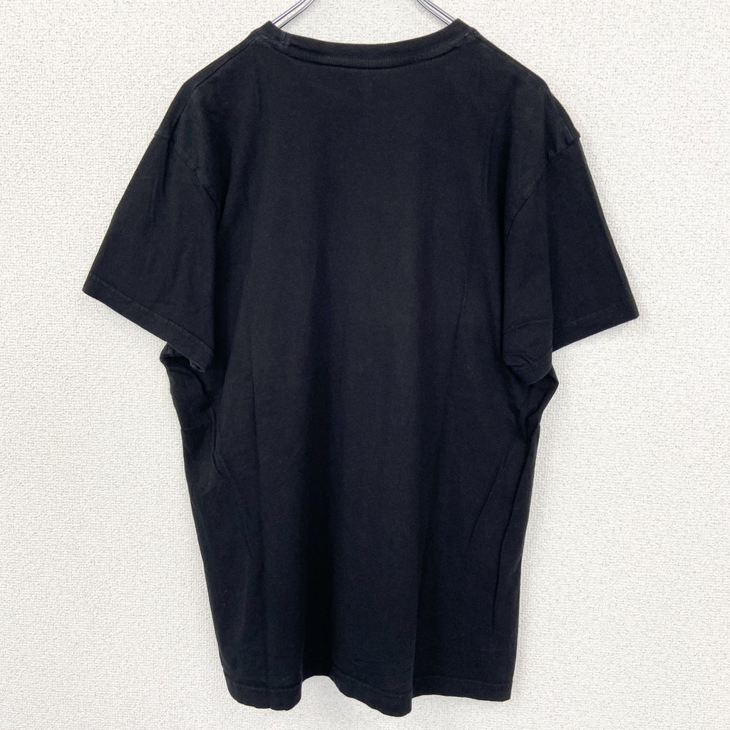 古着 used　U.S.POROASSN ユーエスポロアッスン　半袖クルーネックTシャツ　無地　ワンポイントロゴ　黒　Lサイズ