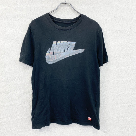 NIKE　ナイキ　半袖プリントTシャツ　スウッシュ　デカロゴ　黒　ブラック　Lサイズ