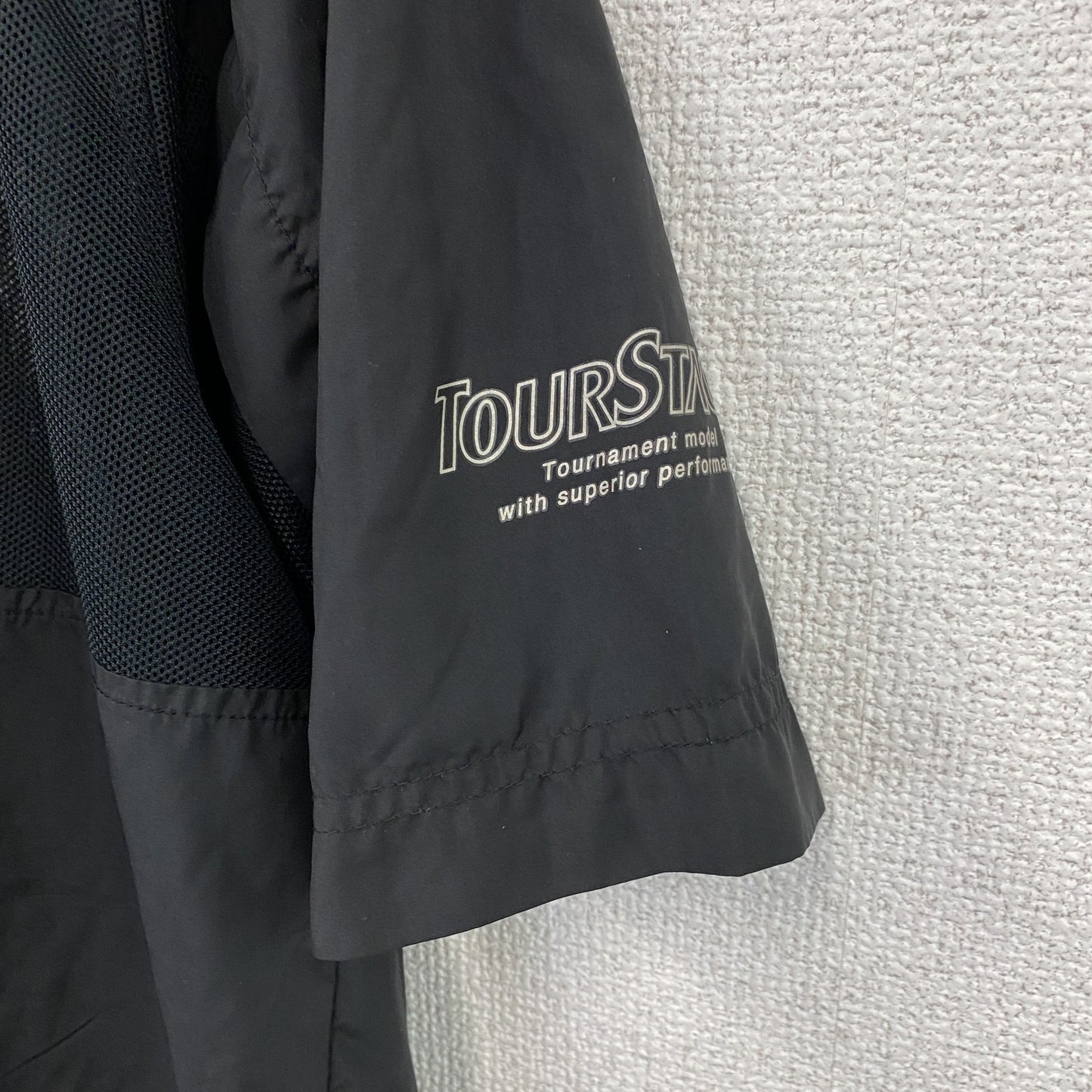TOURSTAGE　ツアーステージ　ハーフジップ半袖Tシャツ　黒　ブラック　Mサイズ