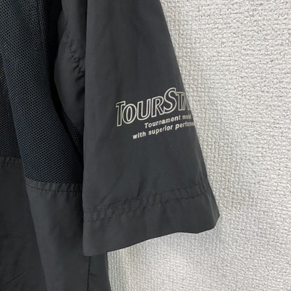 TOURSTAGE　ツアーステージ　ハーフジップ半袖Tシャツ　黒　ブラック　Mサイズ