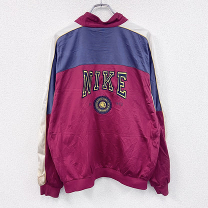 ～90s　NIKE　ナイキ　トラックジャケット/ジャージ　スウッシュ　デカロゴ　銀タグ　マルチカラー　Lサイズ