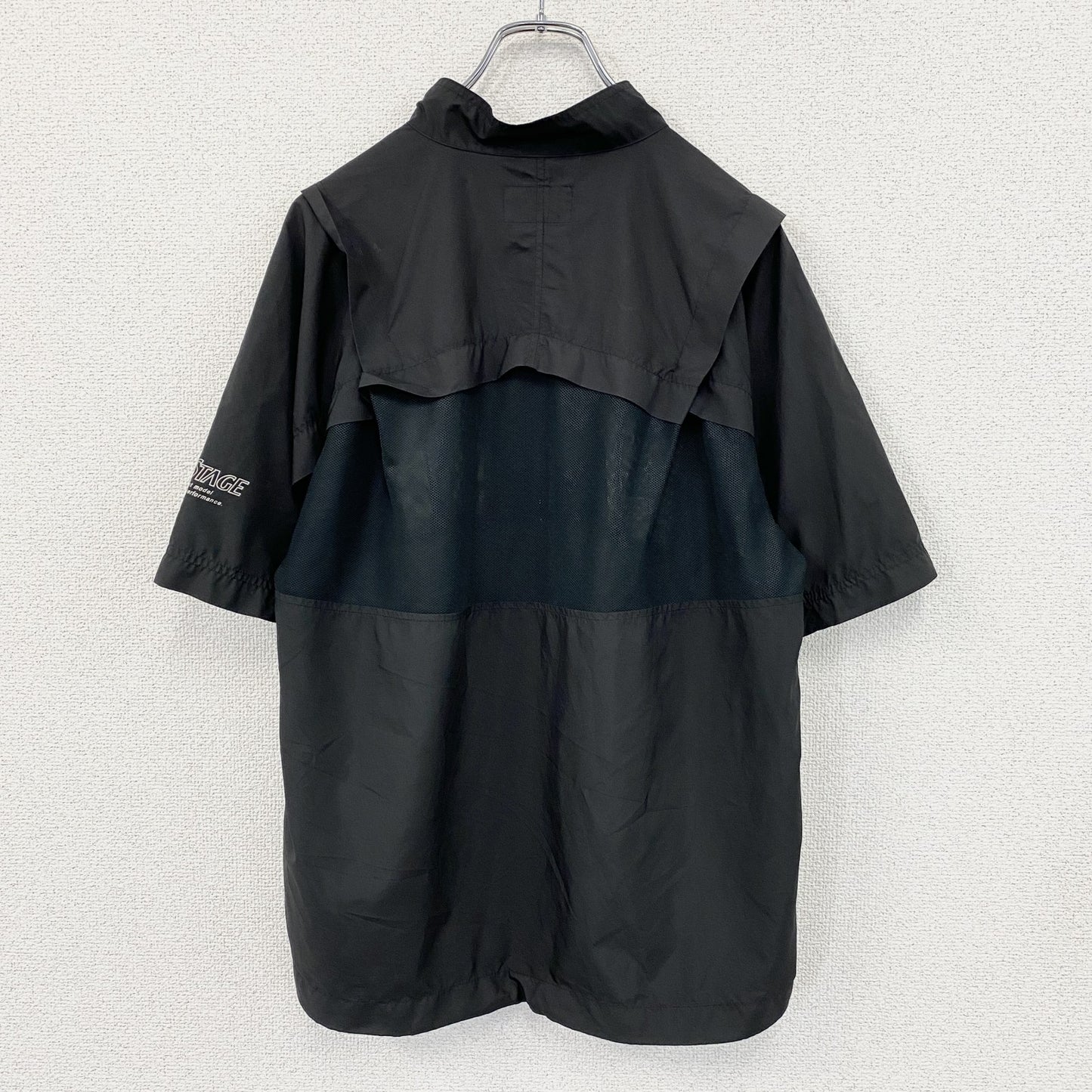 TOURSTAGE　ツアーステージ　ハーフジップ半袖Tシャツ　黒　ブラック　Mサイズ