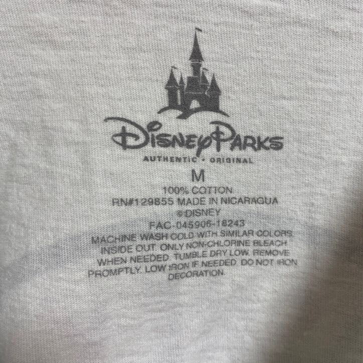 古着 used　Disney ディズニー　Mickey ミッキー　半袖プリントＴシャツ　バックプリント　白　キャラクター