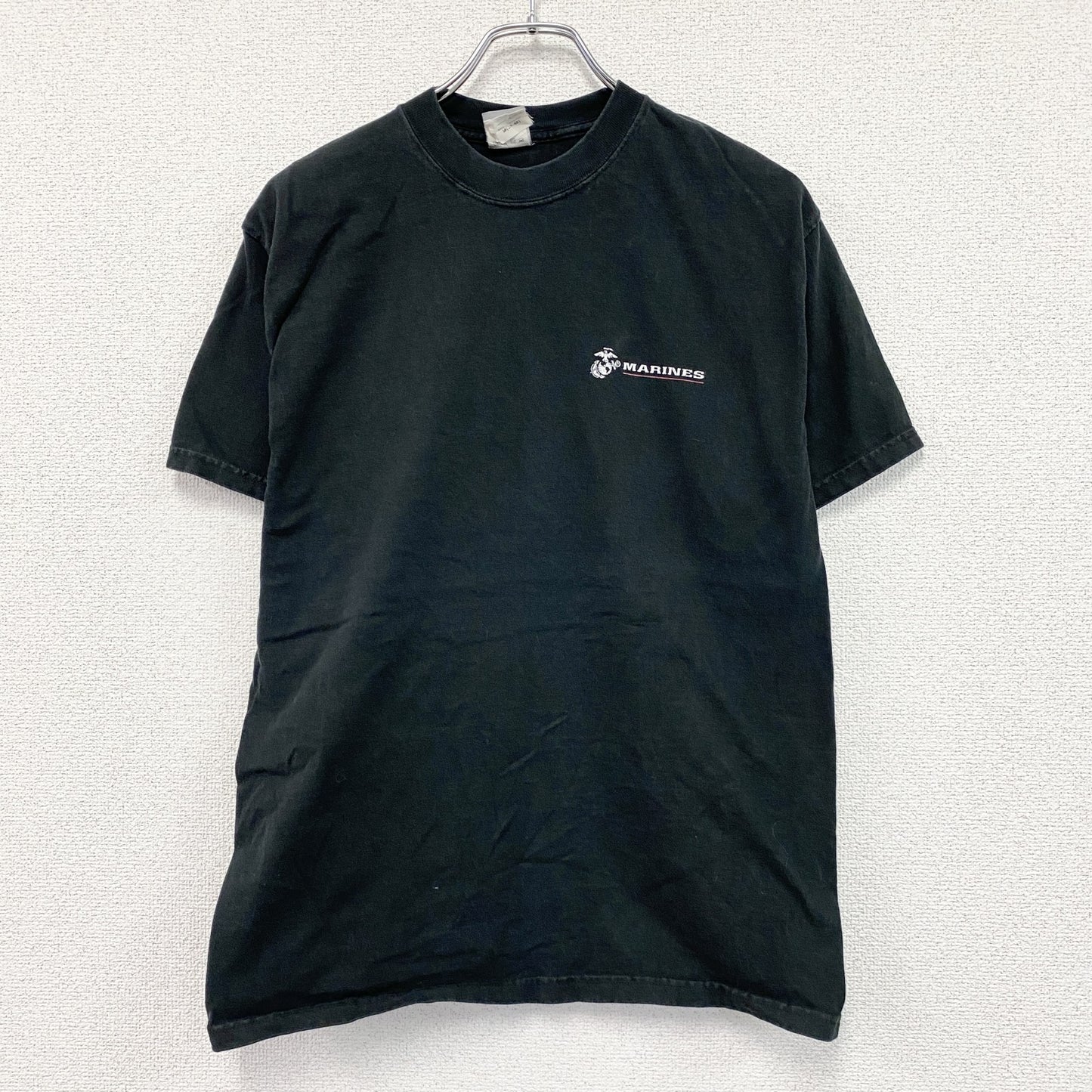 Hanes　ヘインズ　Beefy-t　USMC　アメリカ海兵隊　半袖プリントTシャツ　黒　ブラック　Mサイズ　
