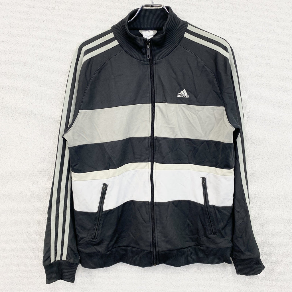 　adidas　アディダス　フルジップトラックジャケット/ジャージ　灰色　ダークグレー　Lサイズ