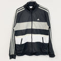　adidas　アディダス　フルジップトラックジャケット/ジャージ　灰色　ダークグレー　Lサイズ