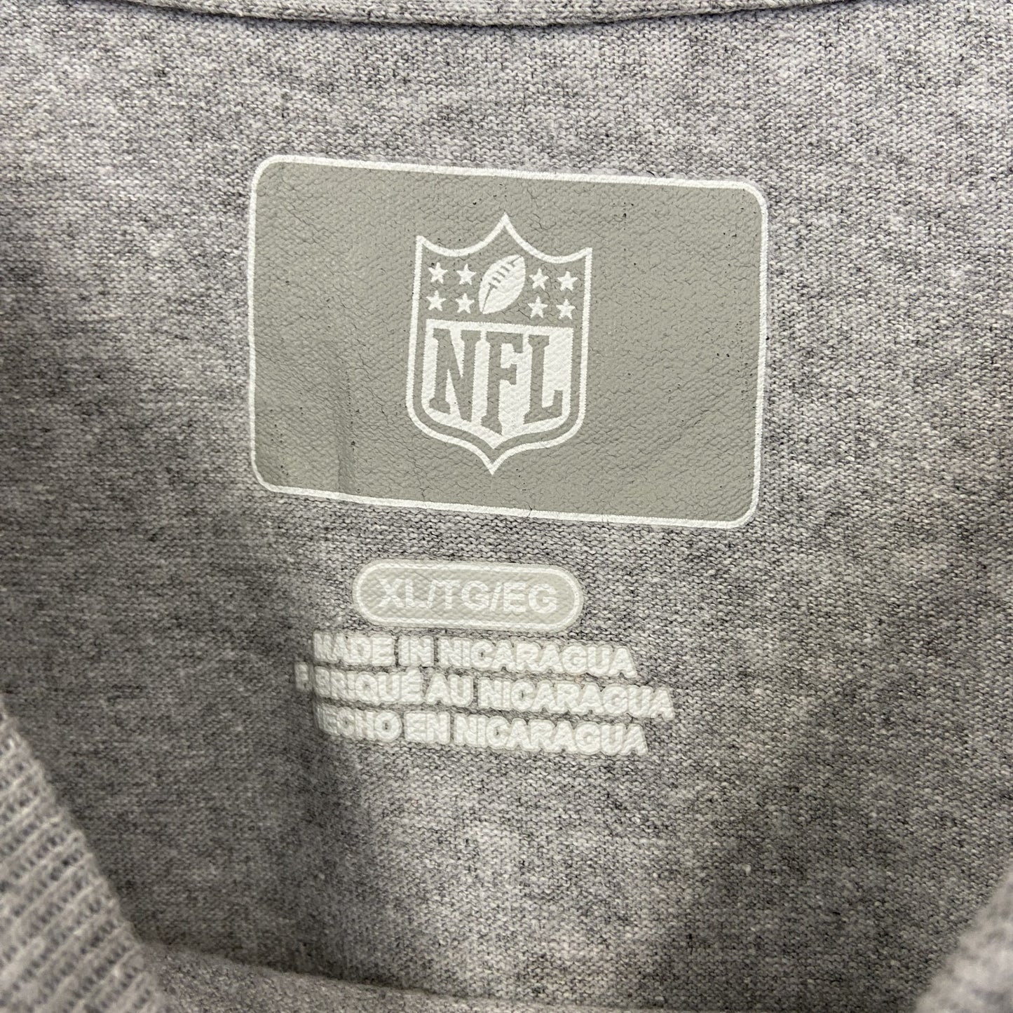 古着 used　NFL　半袖オフィシャルプリントTシャツ　フィラデルフィアイーグルス　アメフト　クルーネック　グレー　XLサイズ