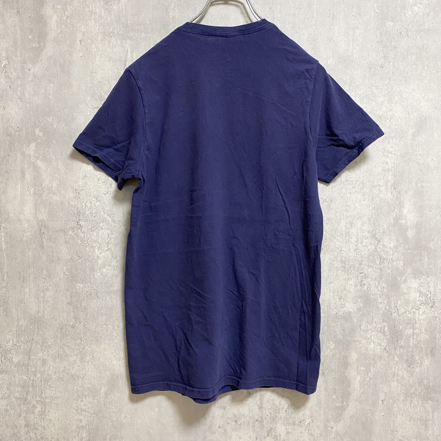 古着 used　Disney ディズニー　Mickey ミッキー　半袖プリントＴシャツ　ネイビー　キャラクター　クルーネック